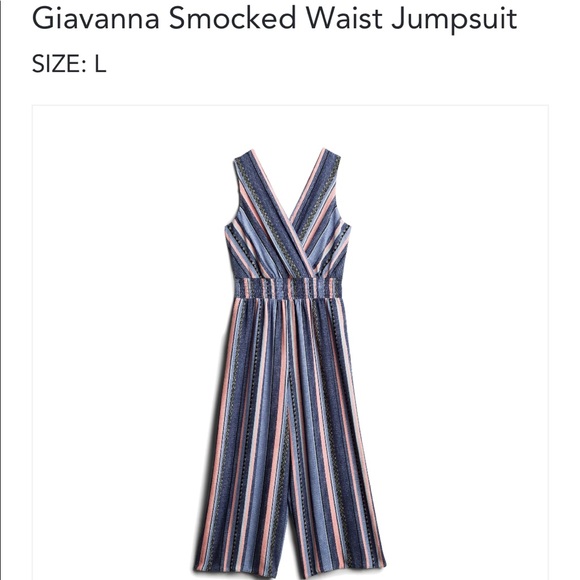 Smocked Waist Giavanna Jumpsuit (size L) - Picture 2 of 6